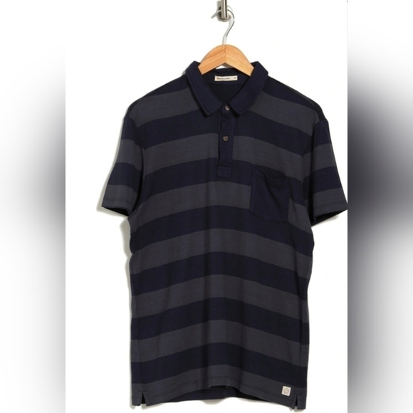 MARINE layer SS Rugby stripe polo